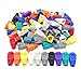 Honbay 100PCS 10 Colors Plastic RJ45 Ethernet Network Cable Strain Relief Boots Cable Connector Plug Covers for CAT5 CAT5e CAT6