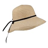 Lux Accessories Straw Hat Black Ribbon Bow Wide Brim Fedora Floppy Cloche Derby Sun Hat Cap