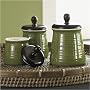 Colorful Earthenware Canister Set: Kiwi
