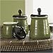 Colorful Earthenware Canister Set: Kiwi