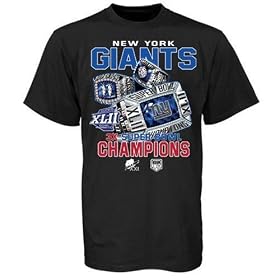 New York Giants 3x (XXI - 1986, XXV - 1990, XLII - 2007) Super Bowl Champions Ring T-shirt