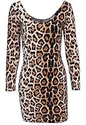 Sexy Leopard Print 3/4 Sleeves  Dress