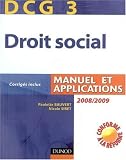 Revue Dunod  / Droit social DCG3 : Manuel et applications
