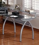 A-Line 42-inch Desk with Raised Shelf By Studio RTA Furniture
