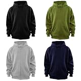 Mens Plain Zip Up Hoodie