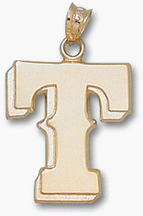 Texas Rangers T 3/4 Pendant - 14KT Gold Jewelry
