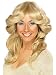 Blonde Long Wavy Layered Flick Fancy Dress Wig Charlies Angels/Abba 70's