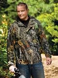 Upscale Mossy Oak 1/2 Zip Camo Pullover Hoody Hooded Waterproof Jacket - Mossy Oak