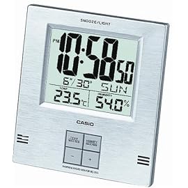 CASIO 温・湿度計つき薄型デスクトップクロック DQ-955-8JF