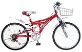 超特価!! JEEP 24インチ ジュニアマウンテン CTB 6段変速 W サスペンション JE-24WS レッド