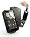 Tuff-Luv 'Faux' Leather In-Genius Case Cover for HTC Sensation - Black