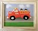 Fire Truck Boys Room Red Decor Framed Art Print Picture