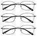 Eyekepper Metal Frame Spring Hinged Arms Reading Glasses 3 Pair Valupac Metal Readers