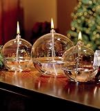 5 Clean-Burning Glass Ball Candle Lamp