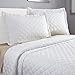 Clara Clark 3 Piece Quilt Set Full/Queen Size Luxury Bedspread Coverlet Soft All Season Microfiber - Machine Washable - Comes in Many Colors - Set Includes Quilt & Shams
