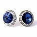 Montana Blue 15mm Swarovski Crystal Earrings Fashion Jewelry - Made in USA