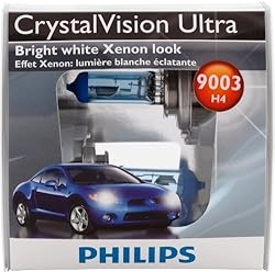 Philips 9003 CrystalVision Ultra Headlight Bulb, Pack of 2
