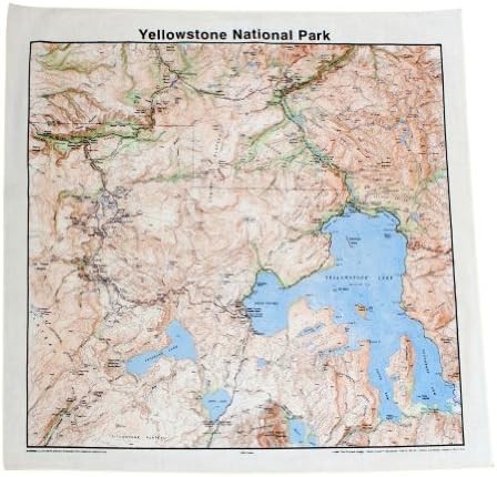 Printed Image Topographical Map Bandanas