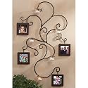Wall Hanging Vine Photo Collage Wrought Iron Frame Family Pictures Candle Holder Sconce Art