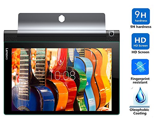 Lenovo Yoga tab 3 10 screen protector, KuGi ® Ultra-thin 9H Hardness High Quality HD clear Premium Tempered Glass Screen Protector for Lenovo Yoga tablet 3 10.1 tablet (1 pcs)