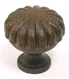 Melon cut knob 1 1/4 in Rust