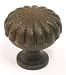 Melon cut knob 1 1/4 in Rust