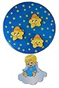 Spieluhr Spieldose Musikspieldose Musikspieluhr für die Wand aus Holz Boy Junge Baby Engel Wandspieldose 20cm Durchmesser