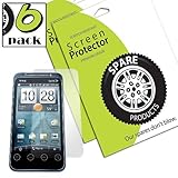 Spare Products (6 Pack) of HTC EVO Shift Screen Protectors (DIAMOND)