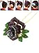 Fashion Hair Accessory ~ Amethyst Flower with Crystals Hair Accessory Pin