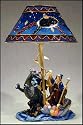 Dragon & Wizard Candle Lamp with Metal Shade (AC)