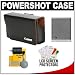 Canon PowerShot PSC-900 Deluxe Leather Compact Digital Camera Case (Black) with NB-6L Battery + Cleaning Kit for SD1300 IS, SD3500 IS, SD4000 IS, ELPH 500 HS, S90, S95