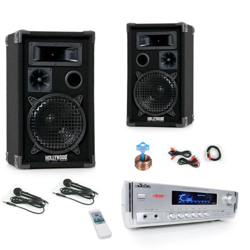 600W Karaoke Partyanlage Boxen Verstärker DJ-287