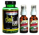 DIET FUEL ULTIMATE 60 count Original Diet Fuel Pure Hoodia Mist Hoodia Gordinni Cactus 2 oz Spray 2 bottles total