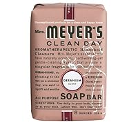 Mrs. Meyer's Clean Day Bar Soap, Geranium, 8 Ounce Bar