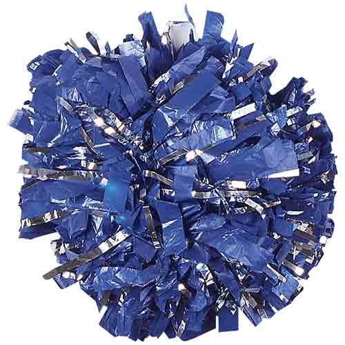 8 Inch 1 Color Show Pom with Metallic Glitter and Baton Handle