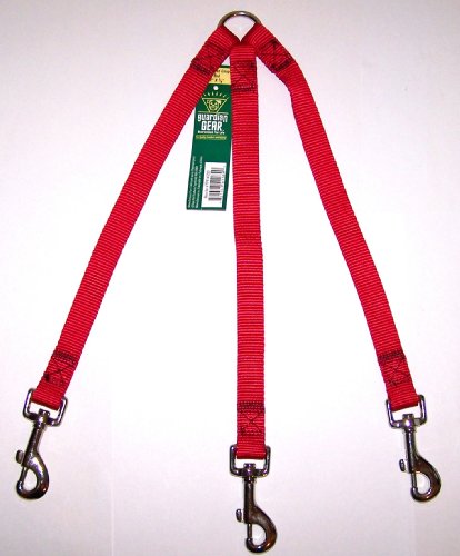 Guardian Gear Nylon 3 Way 24″ Dog Leash Coupler Red