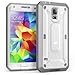 Galaxy S5 Case, SUPCASE [Heavy Duty] [Unicorn Beetle Pro Series] Full-body Rugged Case with Built-In Screen Protector for Samsung Galaxy S5 Case, Dual Layer Design Impact Resistant Bumper (White/Gray)