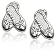 Sterling Silver Children's Ballet Slipper Earrings