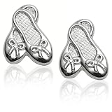 Sterling Silver Children's Ballet Slipper Earrings