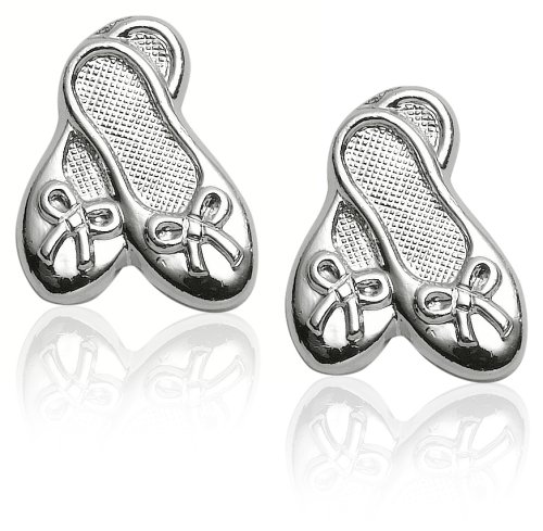 Sterling Silver Children's Ballet Slipper Earrings