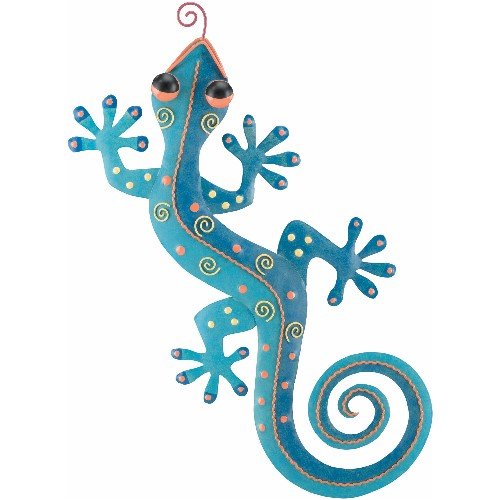Wall Art 3D Metal Decor Gecko Spotted Blue (10Wx20) – Regal Art #R160