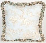 Central Park Toile Pillow with Fringe