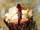 512HHRCW06L. SL160  Romantic Melody Quality Spa Gift Basket with a Personalized Greeting Card