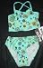 Toddler Girls 2 PC Tankini Swimsuit XX Back Aqua Doodads