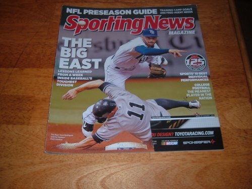 Sporting News August 1 2011 Sean Rodriguez/Tampa Bay Devil Rays on Cover, NFL Preseason Guide, The Big East
