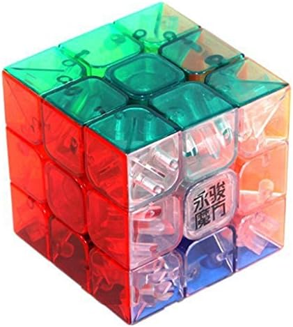 YJ Yulong 3x3x3 Speed Magic Cube Transparent Color Stickerless puzzle Twist Toys