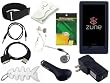 TPA- 11 Items Premium Accessory Combo for Microsoft Zune HD 16GB / 32GB Series (includes: Universal Car Charger + Universal Wall Charger + usb data straight cable + Smoke Silicone Skin Case + Adjustable Armbrand + Belt Clip + Screen Protector +3.5mm~3.5mm straight Auxiliary mp3 cable + White Stereo Headphone & Fishbone style Keychain)