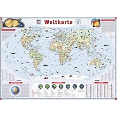 Was ist Was Illustrierte Weltkarte. 1 : 47 500 000. Poster