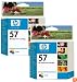 HP No. 57 Tri-Color Ink Cartridge Twin Pack (C6657AN)