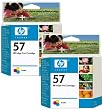 HP No. 57 Tri-Color Ink Cartridge Twin Pack (C6657AN)